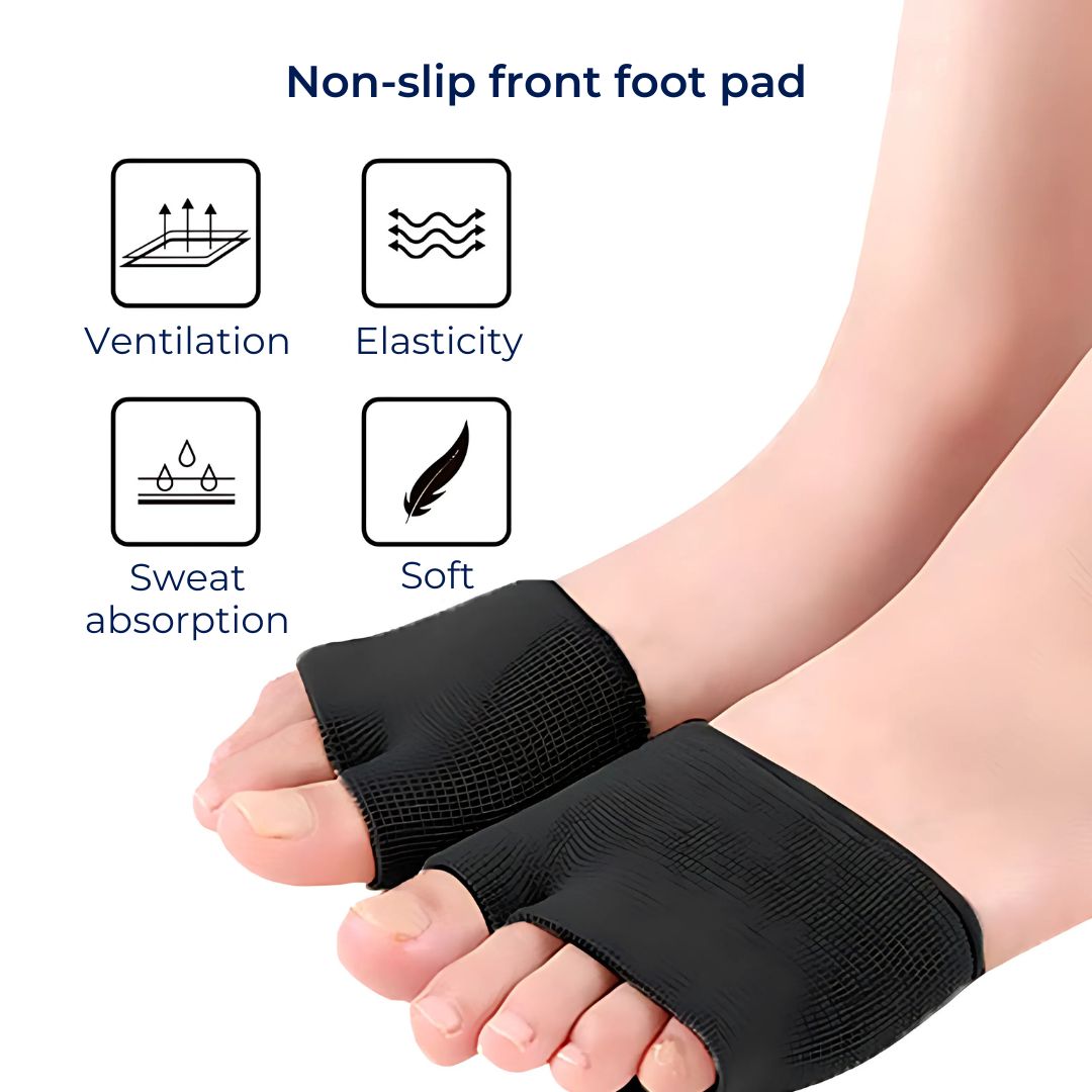 CushionFlex Fremre fotbeskyttelse | Silikon Gelpute - Absorberer støt på foten - Smertelindring - for Metatarsalgia - Daglig komfort Luvikno