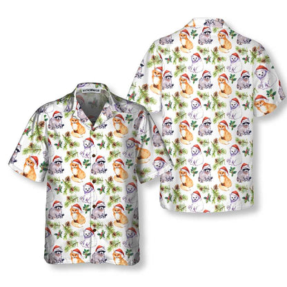 Luvik | Pienet eläimet joulupipossa Hawaiian-paita, Hauska joulupaita, Uniikki joululahja