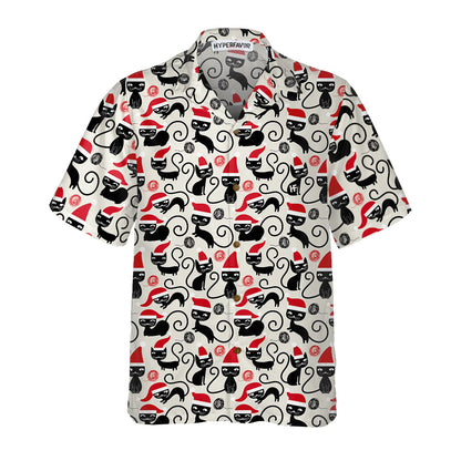 Luvik | Söpö kissateemainen hawaijipaita jouluksi, hauska Catmas T-paita, Paras joululahja