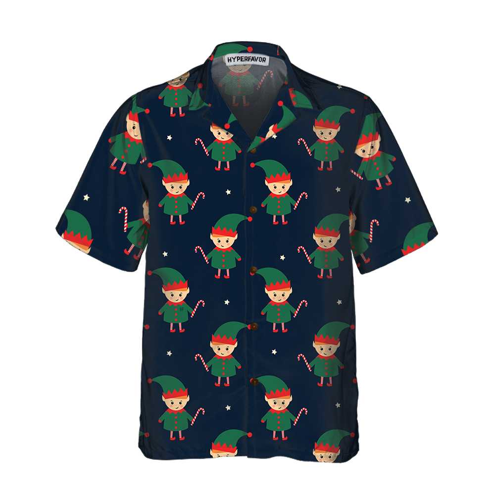 Luvik | Pieni puoli tonttu sokeriruokopaidassa, hauska joulutonttupaita, paras joululahjaidea