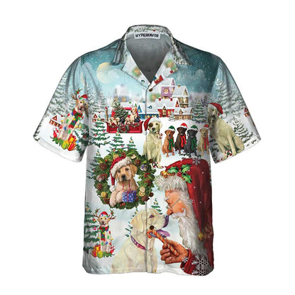 Luvik | Joulun Havaijin paita söpöillä labradorin pennuilla, hauska labradorin paita, paras joululahja