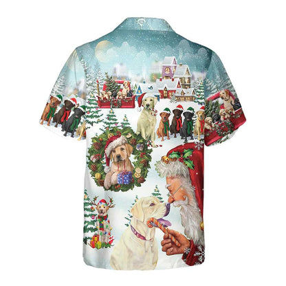 Luvik | Joulun Havaijin paita söpöillä labradorin pennuilla, hauska labradorin paita, paras joululahja