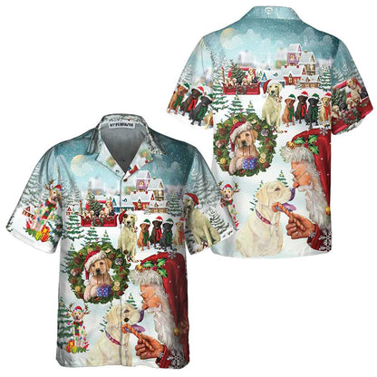 Luvik | Joulun Havaijin paita söpöillä labradorin pennuilla, hauska labradorin paita, paras joululahja