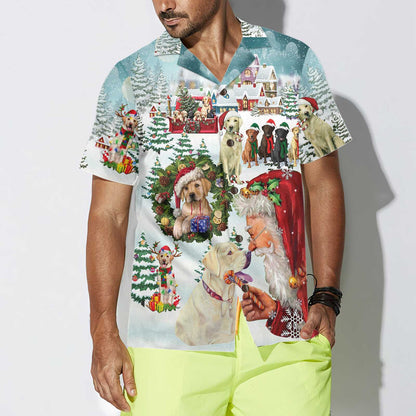 Luvik | Joulun Havaijin paita söpöillä labradorin pennuilla, hauska labradorin paita, paras joululahja