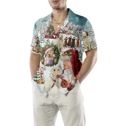 Luvik | Joulun Havaijin paita söpöillä labradorin pennuilla, hauska labradorin paita, paras joululahja