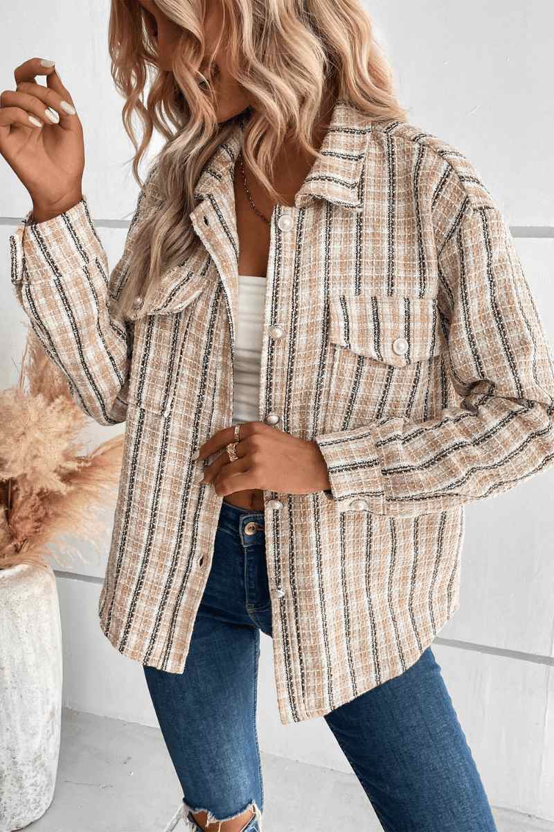 Luvik | Harvest Plaid Shacket - Beige