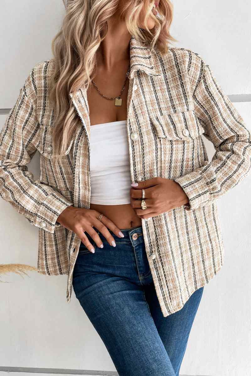Luvik | Harvest Plaid Shacket - Beige