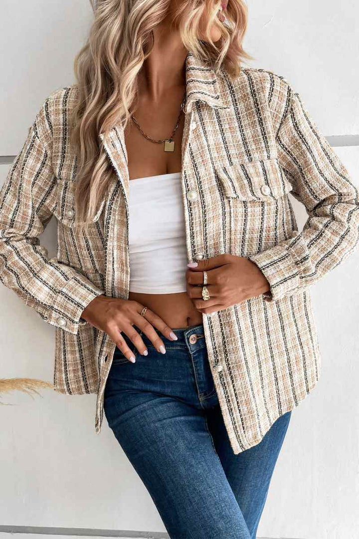 Luvik | Harvest Plaid Shacket - Beige