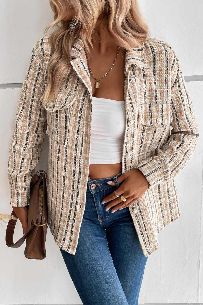 Luvik | Harvest Plaid Shacket - Beige