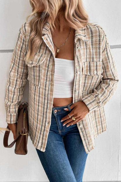 Luvik | Harvest Plaid Shacket - Beige
