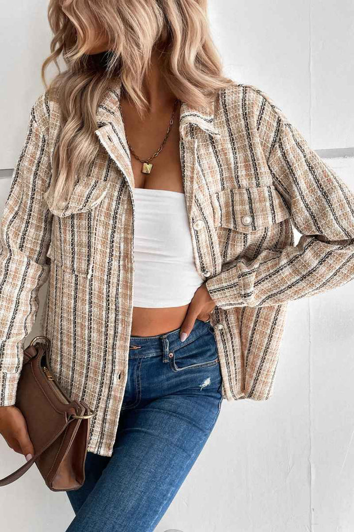 Luvik | Harvest Plaid Shacket - Beige