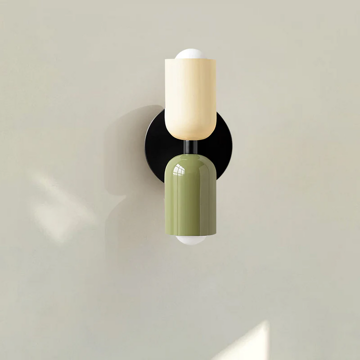 Vegglampe Moderne Dobbel Glass Vegglampe Luvikno