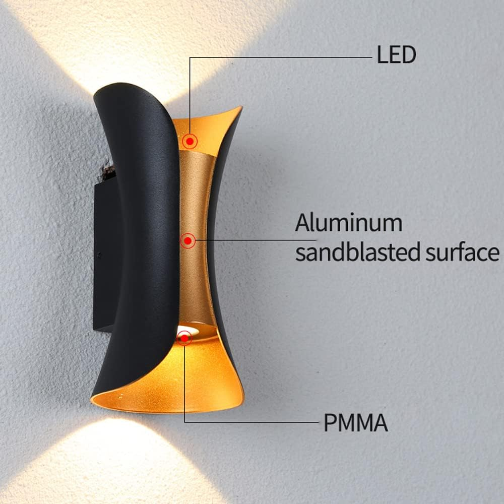 Utendørs LED Vegglampe Aluminium Vanntett Luvikno