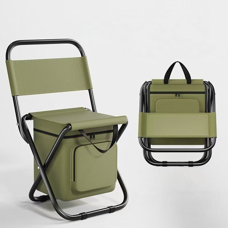 Moderne industrielle rektangulære Oxford-stoff stålpipe sammenleggbare camping stol ryggstøtte uten armer for hage og utendørs terrasse | Luvikno