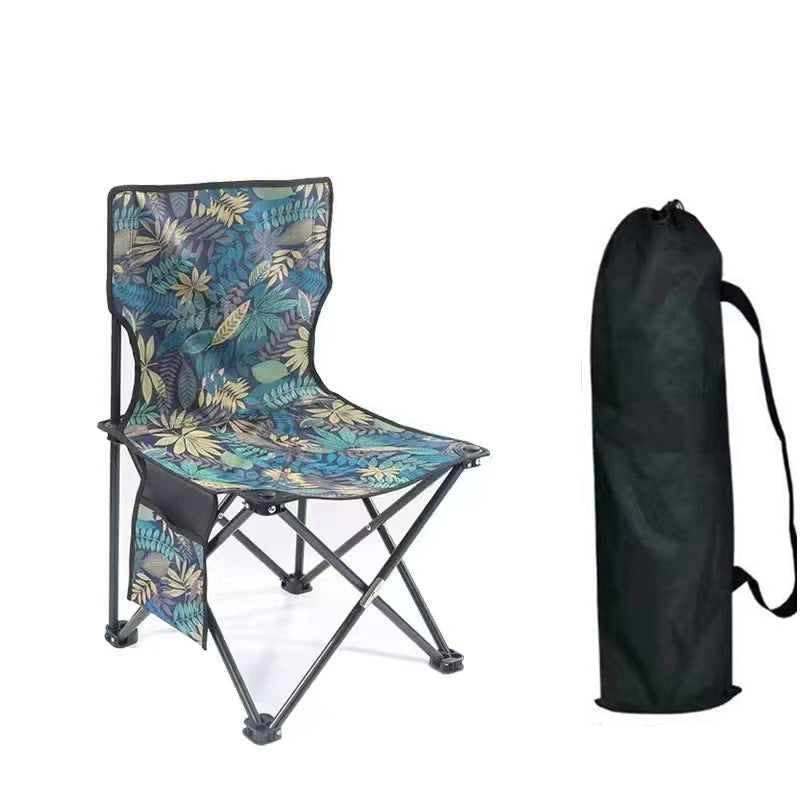 Moderne Skandinavisk Oxford Stof Stål X-formet Sammenklappelig Udendørs Stol Med Rygstøtte Til Camping & Strand | Luvikno