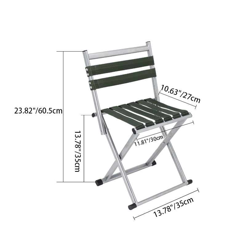 Moderne nordiske firkantet nylon metall sammenleggbare campingstol fiske stol ryggstøtte for utendørs terrasse | Luvikno