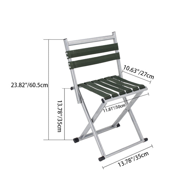 Moderne nordiske firkantet nylon metall sammenleggbare campingstol fiske stol ryggstøtte for utendørs terrasse | Luvikno