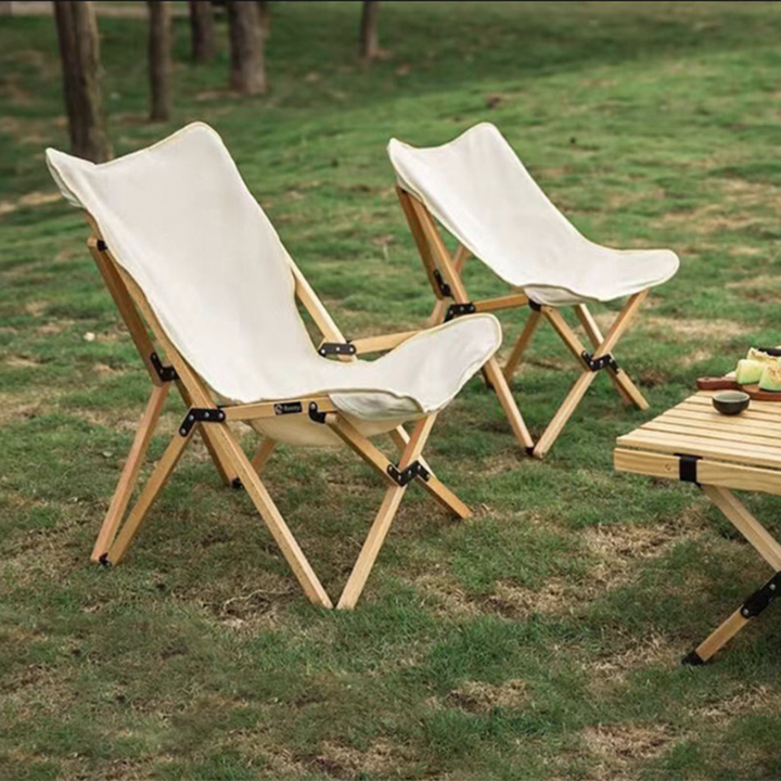 Moderne industriell Oxford-stoff hardware sammenleggbart campingstol ryggstøtte for utendørs terrasse | Luvikno