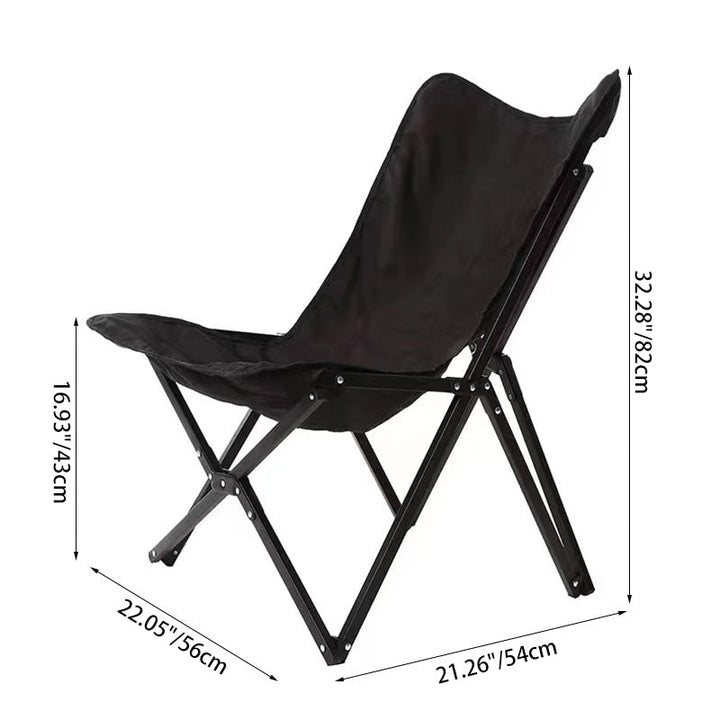 Moderne industriell Oxford-stoff hardware sammenleggbart campingstol ryggstøtte for utendørs terrasse | Luvikno