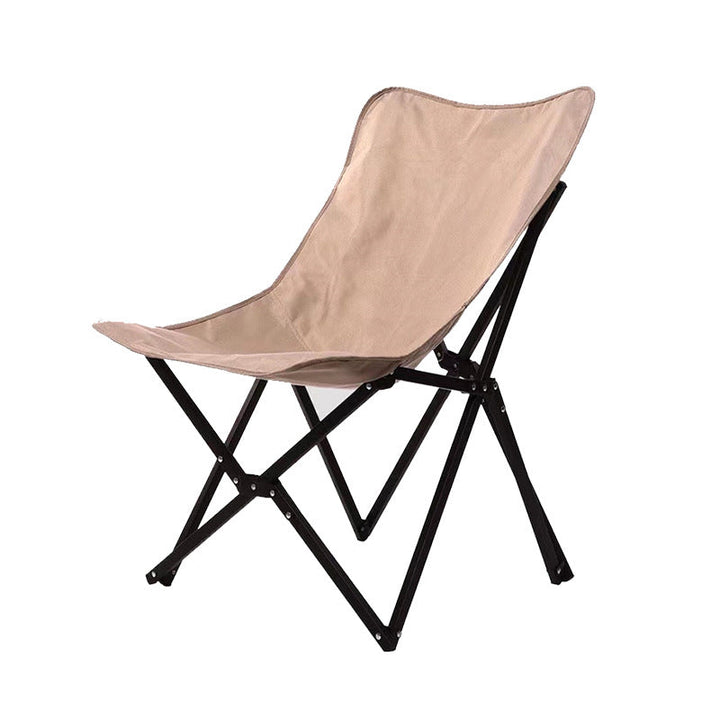 Moderne industriell Oxford-stoff hardware sammenleggbart campingstol ryggstøtte for utendørs terrasse | Luvikno