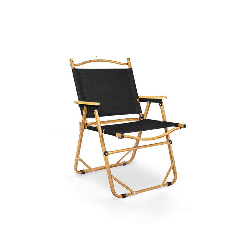 Moderne Minimalistisk Rektangulær Utendørs Karbonstål Aluminium Legert Bøk Tre Oxford Stoff PET Sammenleggbar Bærbar Avtakbar Camping Stol Ryggstøtte Armlene For Hage | Luvikno
