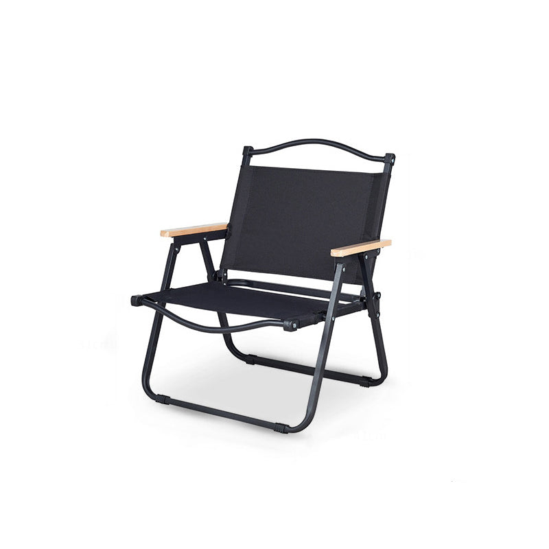 Moderne Minimalistisk Rektangulær Utendørs Karbonstål Aluminium Legert Bøk Tre Oxford Stoff PET Sammenleggbar Bærbar Avtakbar Camping Stol Ryggstøtte Armlene For Hage | Luvikno