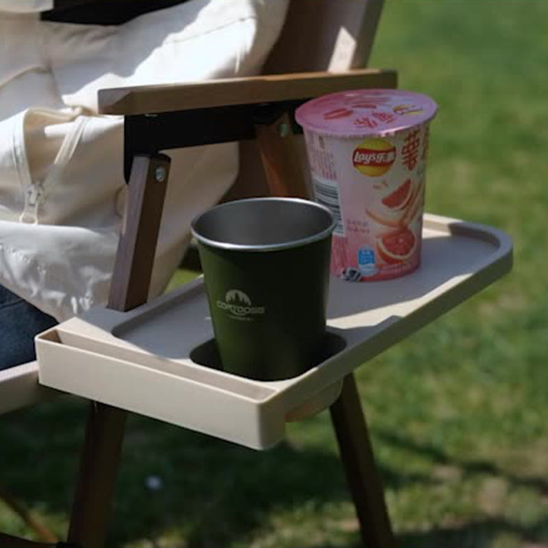 Moderne Minimalistisk Rektangulær Utendørs Karbonstål Aluminium Legert Bøk Tre Oxford Stoff PET Sammenleggbar Bærbar Avtakbar Camping Stol Ryggstøtte Armlene For Hage | Luvikno