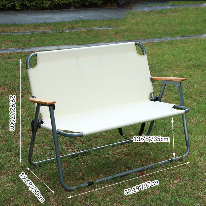 Moderne Minimalistisk Rekke Carbon Stål Oxford Stoff Sammenleggbar Camping Stol Ryggstøtte Armlene For Hage | Luvikno