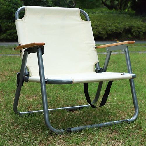 Moderne Minimalistisk Rekke Carbon Stål Oxford Stoff Sammenleggbar Camping Stol Ryggstøtte Armlene For Hage | Luvikno