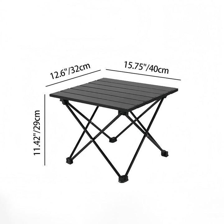 Moderne Minimalistiske Karbon Stål Aluminium Sammenleggbart Firkantet Sidebord For Utendørs | Luvikno