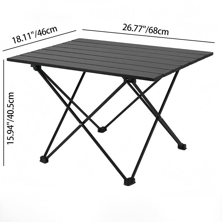 Moderne Minimalistiske Karbon Stål Aluminium Sammenleggbart Firkantet Sidebord For Utendørs | Luvikno