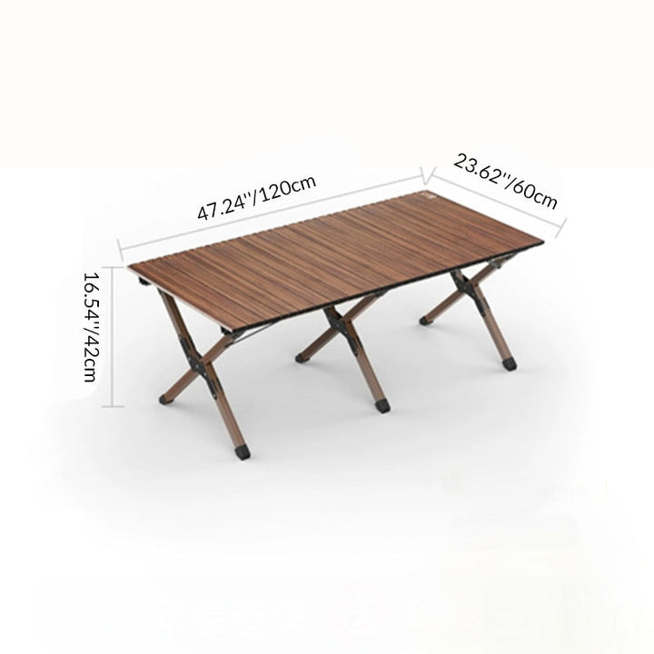 Moderne Minimalistisk Rektangel Karbonstål Utendørs Sammenleggbar Camping Kaffe Bord 1-Nivå For Hage | Luvikno