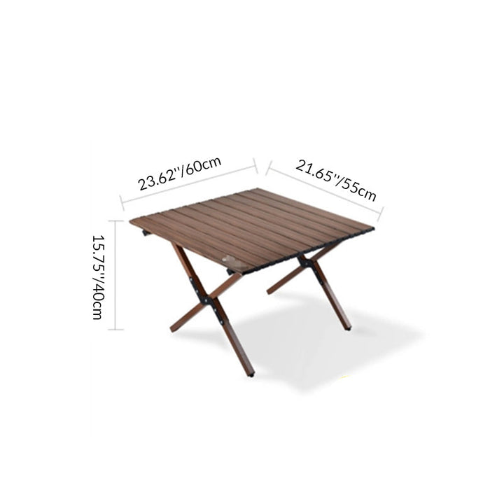 Moderne Minimalistisk Rektangel Karbonstål Utendørs Sammenleggbar Camping Kaffe Bord 1-Nivå For Hage | Luvikno