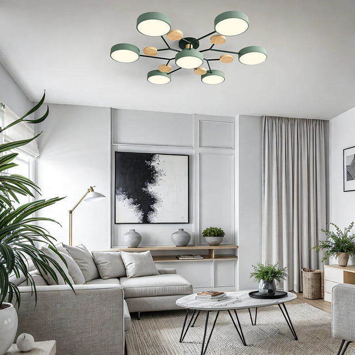 Taklampe Modern LED Flush Mount Chandelier Luvikno