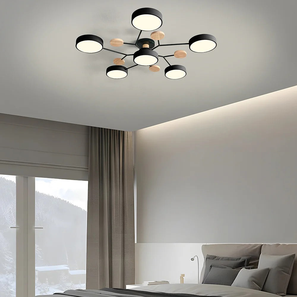 Taklampe Modern LED Flush Mount Chandelier Luvikno