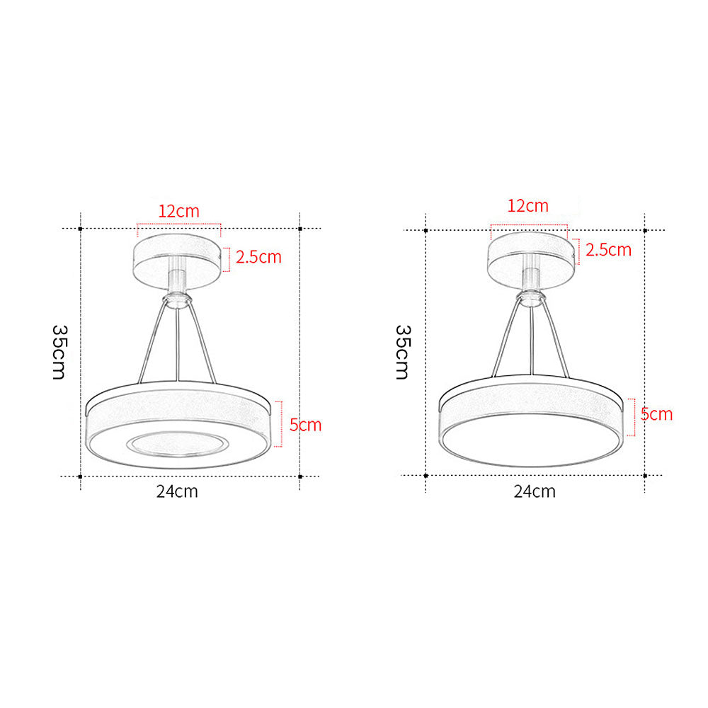 Slank Moderne Metall LED Pendel Taklamper Luvikno