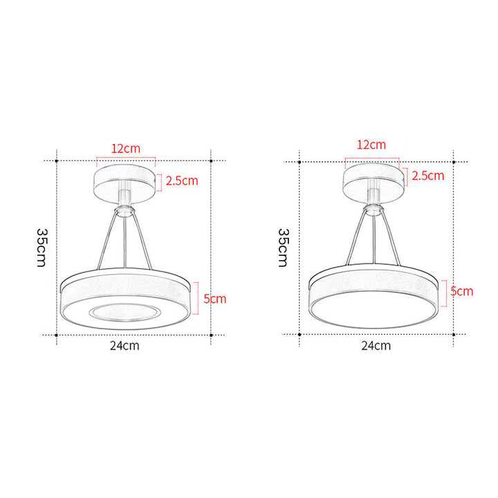 Slank Moderne Metall LED Pendel Taklamper Luvikno