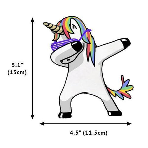 Dabbing Unicorn Vinyl Decal Sticker | Luvikno