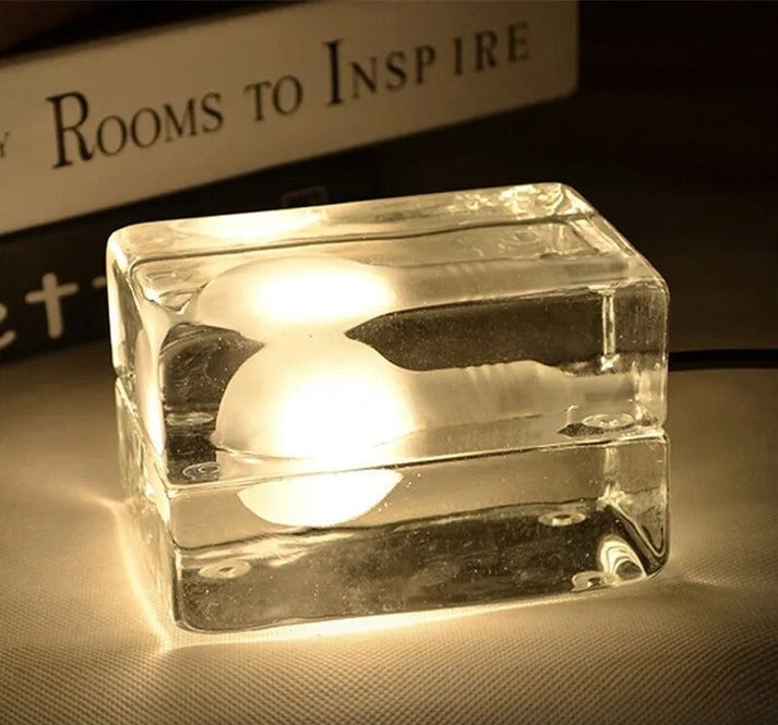 Luvikno | Clarylume Glass Bordlampe | Blending LED Lys | Krystallklar Design | For Soverom, Kontor & Stue