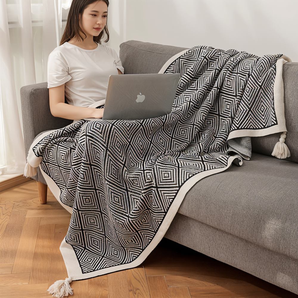 Luvikno | GeoComfort Fleece Tepper – Myk, lett polyester med moderne trykk