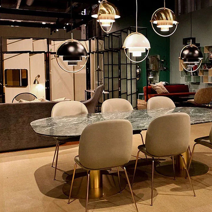 Moderne dansk jern pendellampe – minimalistisk industriell design for spisestue og stue | Luvikno