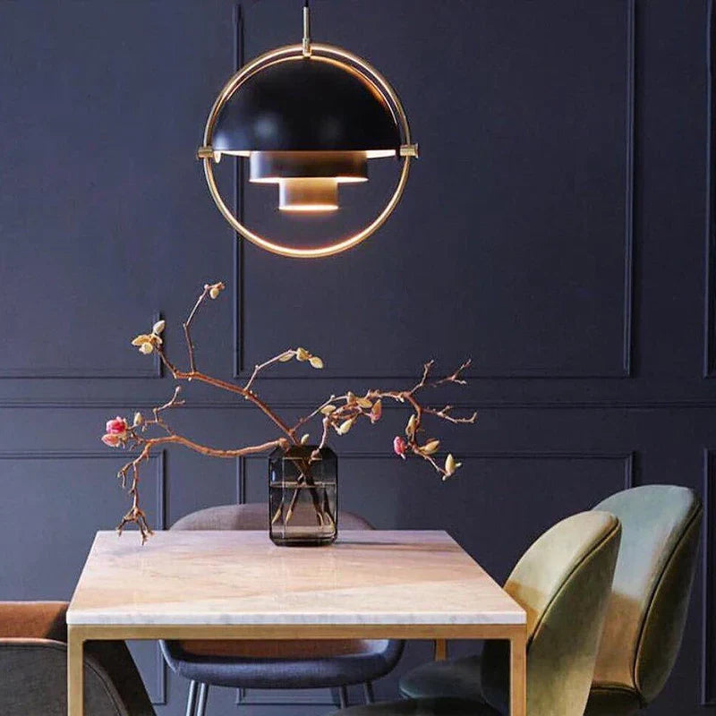 Moderne dansk jern pendellampe – minimalistisk industriell design for spisestue og stue | Luvikno