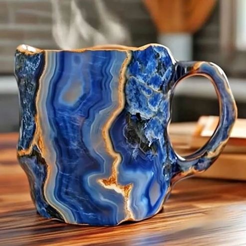 Luvikno | CrystalBrew Kaffe Kopper | Elegante mineral krystall kopper for en unik kaffeopplevelse