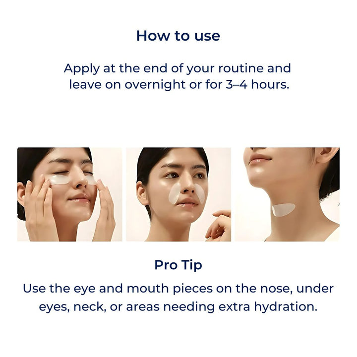 Dermaglow | Kollagen Arkmaske – Overnatt Hydrering – Hydrogel – Moden & Tørr Hud Luvikno