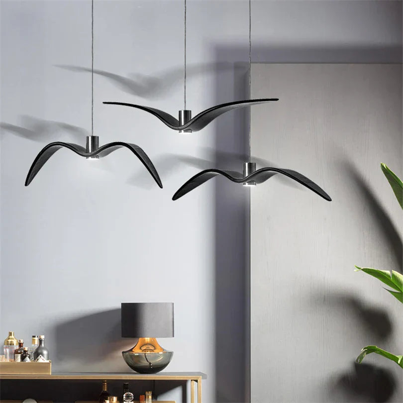 Moderne Designer Fugl Lys – Kreativ Pendellampe for Stue eller Spiserom | Luvikno