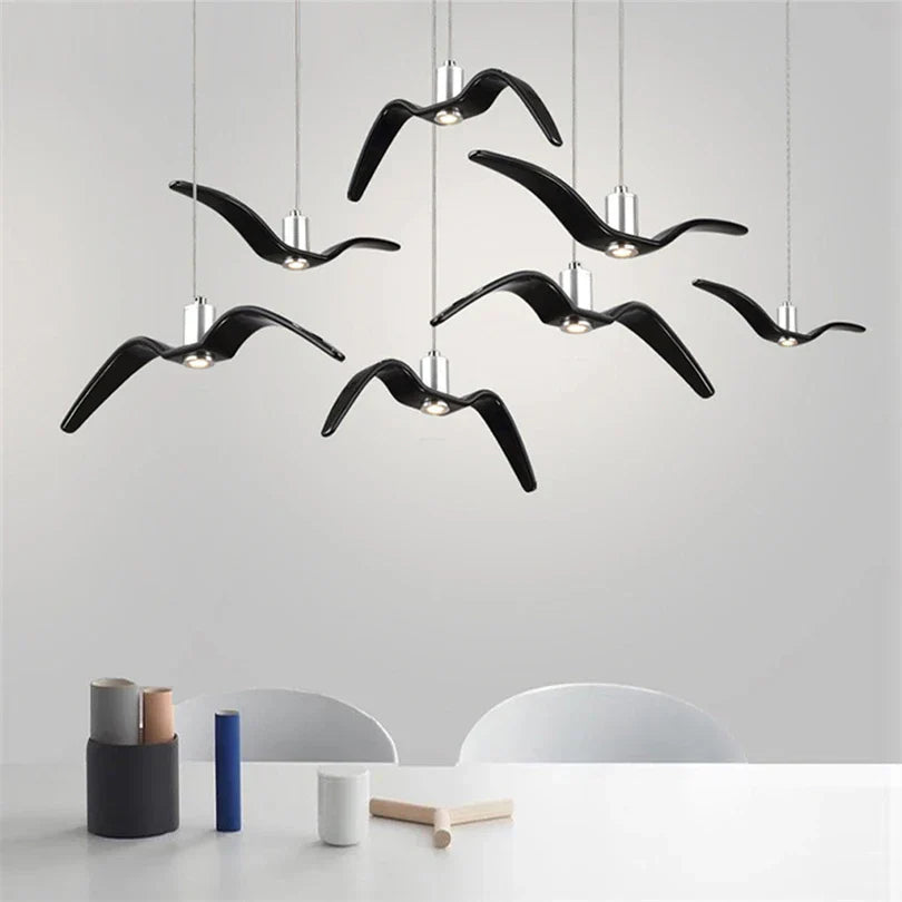 Moderne Designer Fugl Lys – Kreativ Pendellampe for Stue eller Spiserom | Luvikno