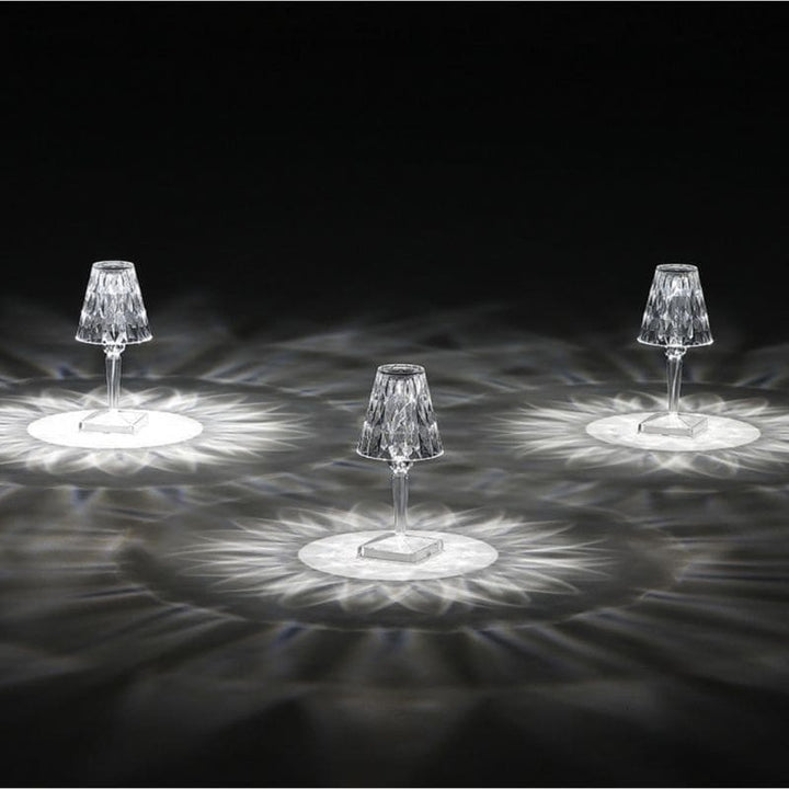 Elegant Krystall Bordlampe for Stue Luvikno