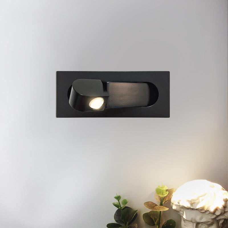 Luvikno | LED Nattbordslampe LUMEVIA | 3 Lysfarger | Aluminiumlegering | Ø19 cm x H8 cm | Med Trykknapp