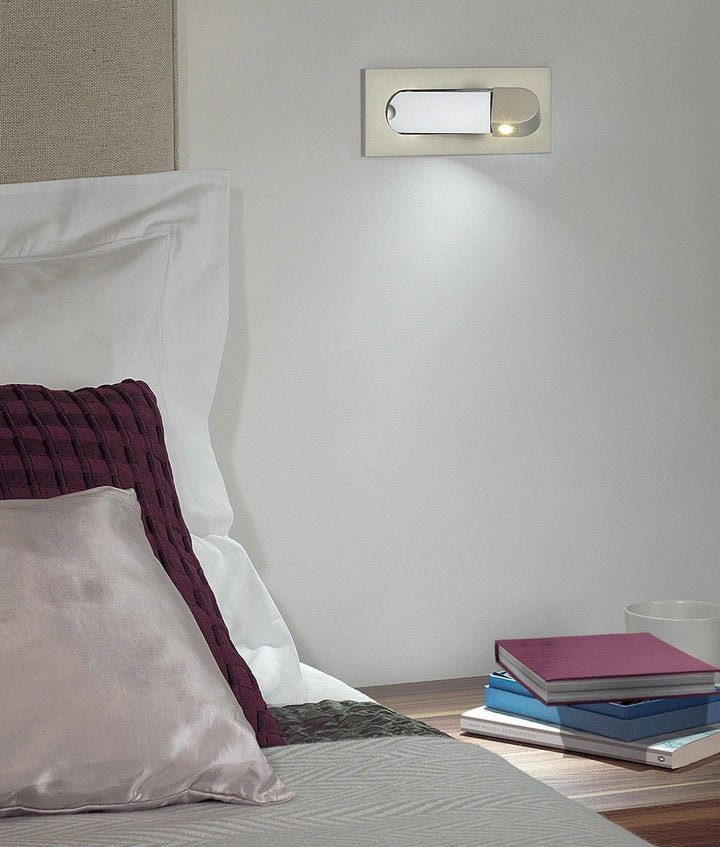 Luvikno | LED Nattbordslampe LUMEVIA | 3 Lysfarger | Aluminiumlegering | Ø19 cm x H8 cm | Med Trykknapp