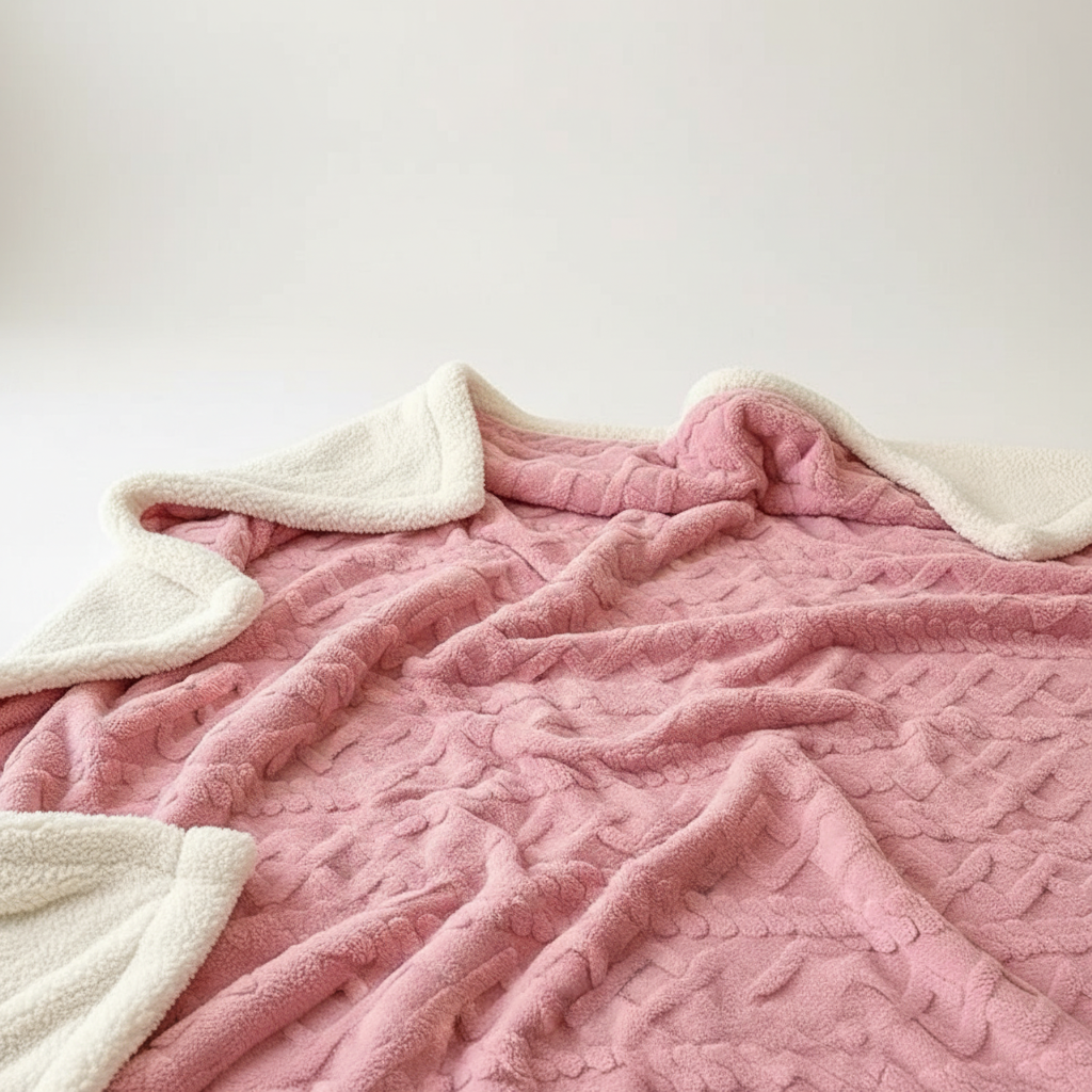 Luvikno | WarmThuis Vinterteppe – Luksus Lamull Fleece Teppe med Dobbeltsidig Design